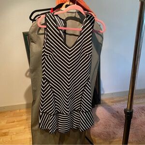 Juicy Couture Striped Black and White body con dress